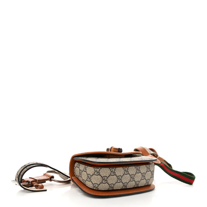 Gucci GG Supreme Monogram Web Bamboo Mini 1947 Belt Bag 85 34 Beige 4 of 10