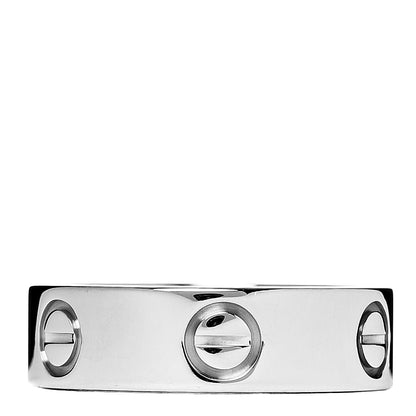 Cartier 18K White Gold 5.5mm LOVE Ring 51 5.75 3 of 4