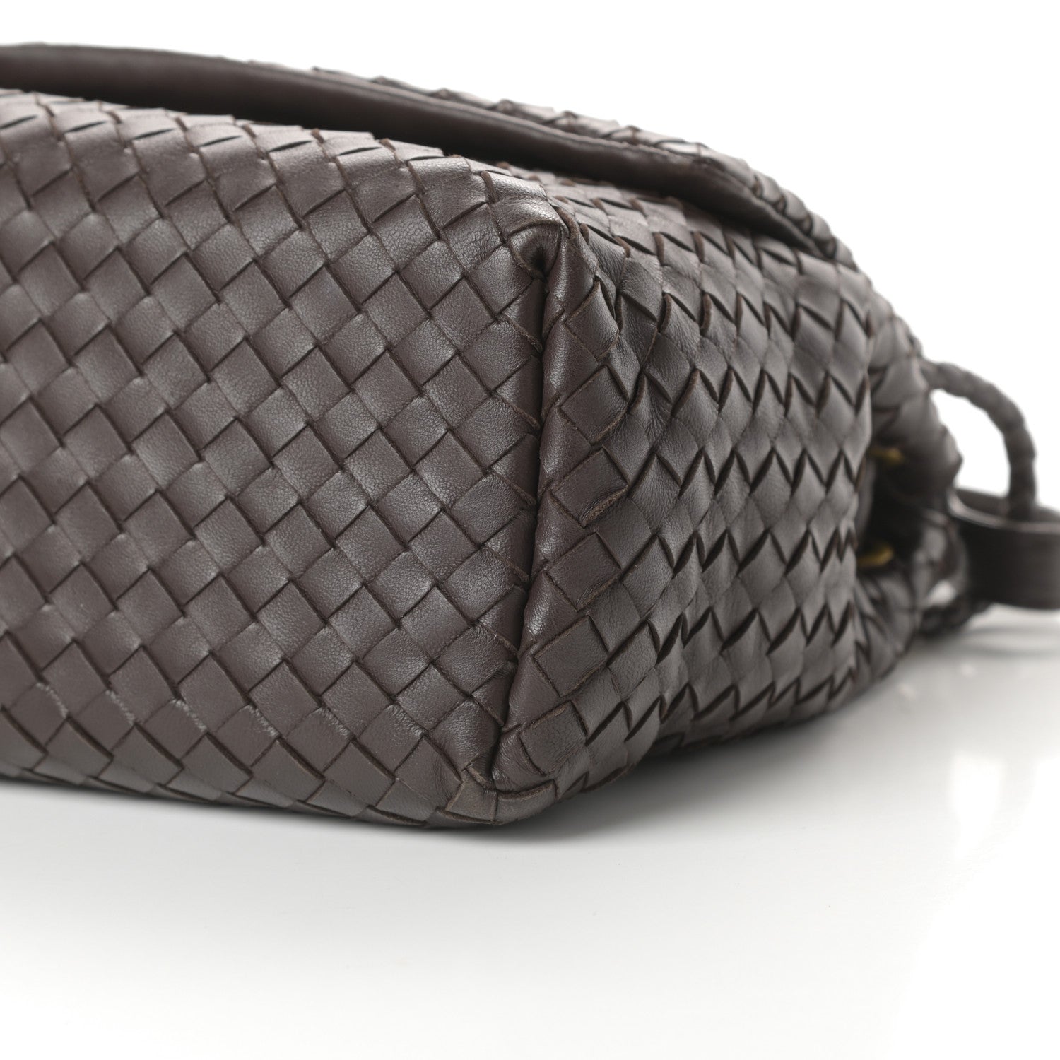 Bottega Veneta Nappa Intrecciato Flap Shoulder Bag Ebano 10 of 12
