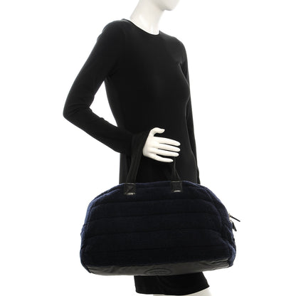 Chanel Terry Cotton Beach Bowler Bag Blue 2 of 7