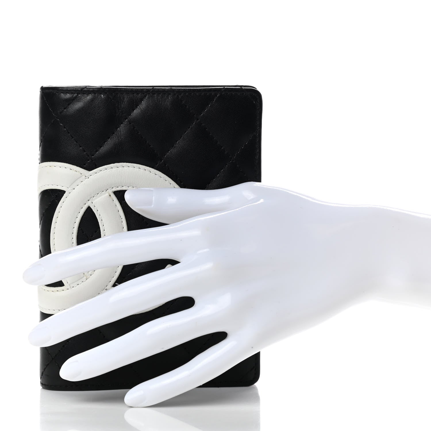 Chanel Calfskin Quilted Small Cambon Agenda Planner Black White 2 of 10