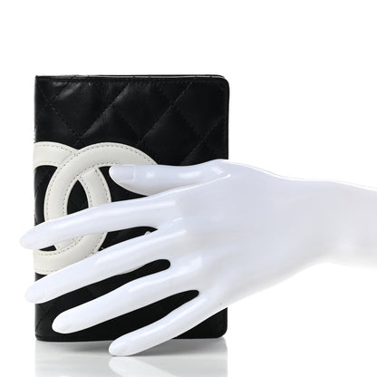 Chanel Calfskin Quilted Small Cambon Agenda Planner Black White 2 of 10