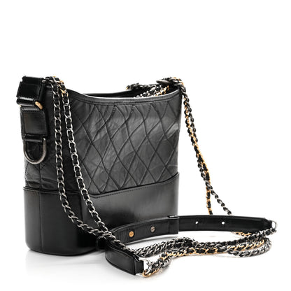 Chanel Aged Calfskin Quilted New Medium Gabrielle Hobo Black 3 of 13