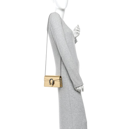 Gucci Metallic Calfskin Super Mini Dionysus Shoulder Bag Gold 2 of 10