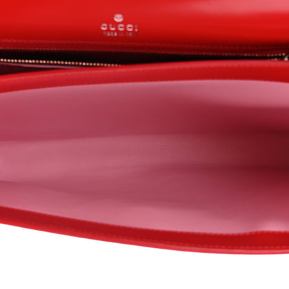 Gucci Master Lux Calfskin Horsebit Slim Shoulder Bag Beret Red 5 of 15