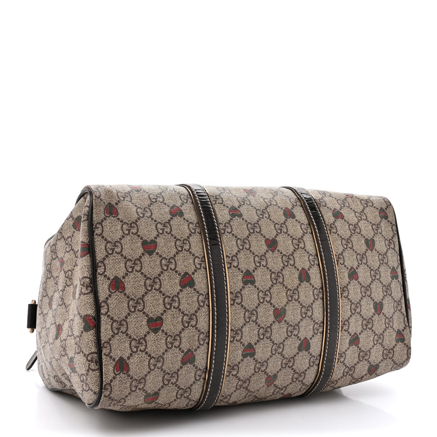 GG Plus Monogram Hearts Medium Joy Boston Dark Brown