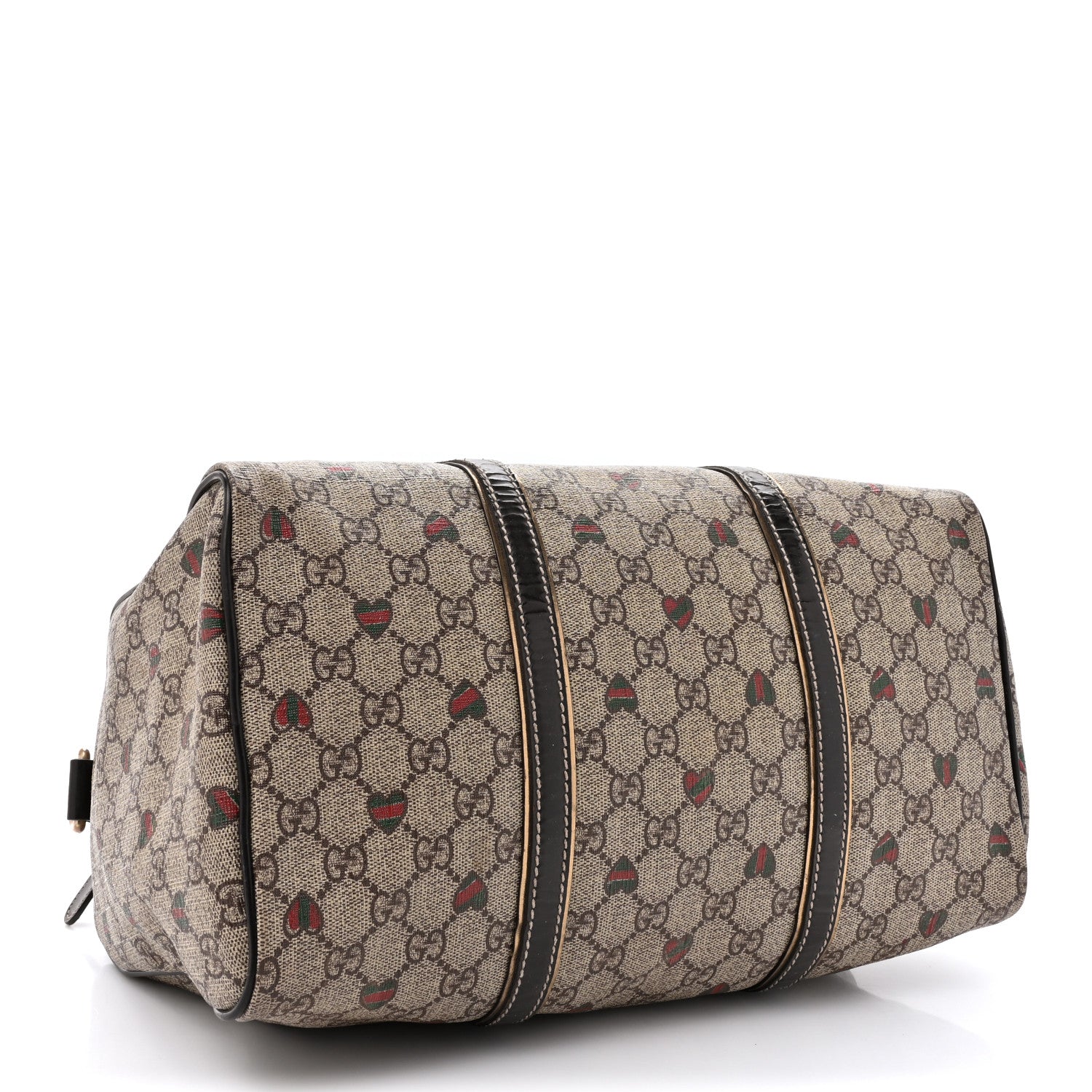 Gucci GG Plus Monogram Hearts Medium Joy Boston Dark Brown 4 of 15