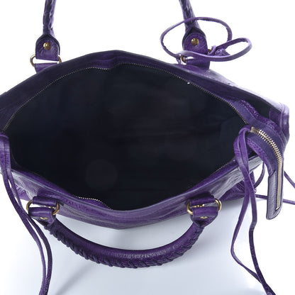 Balenciaga Agneau Classic Gold Hardware City Dark Violet 5 of 9