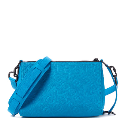 Louis Vuitton Taurillon Monogram Triangle Messenger Turquoise 1 of 8