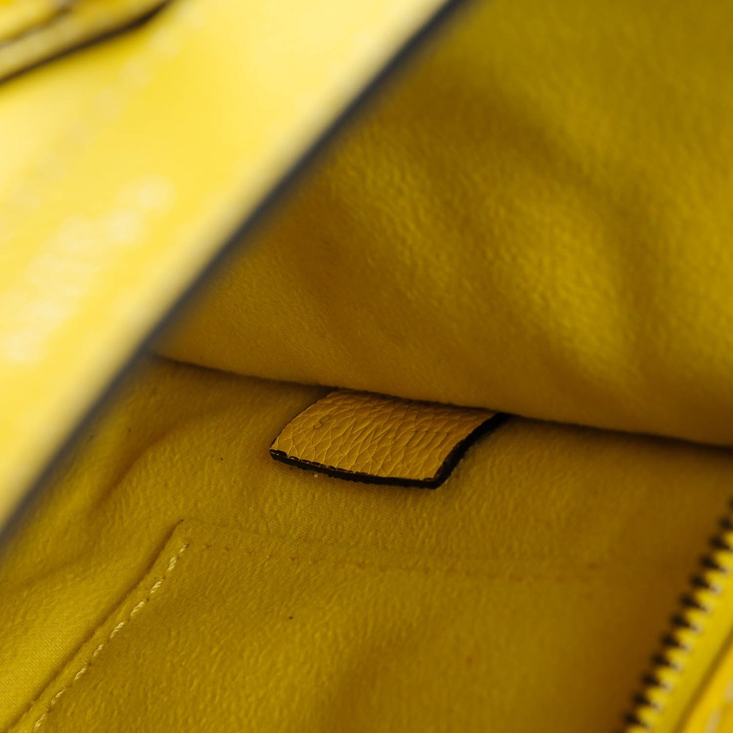 Drummed Calfskin Nano Luggage Citron