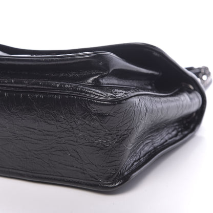 Saint Laurent Crinkled Calfskin Matelasse Monogram Medium Niki Chain Satchel Black 8 of 9