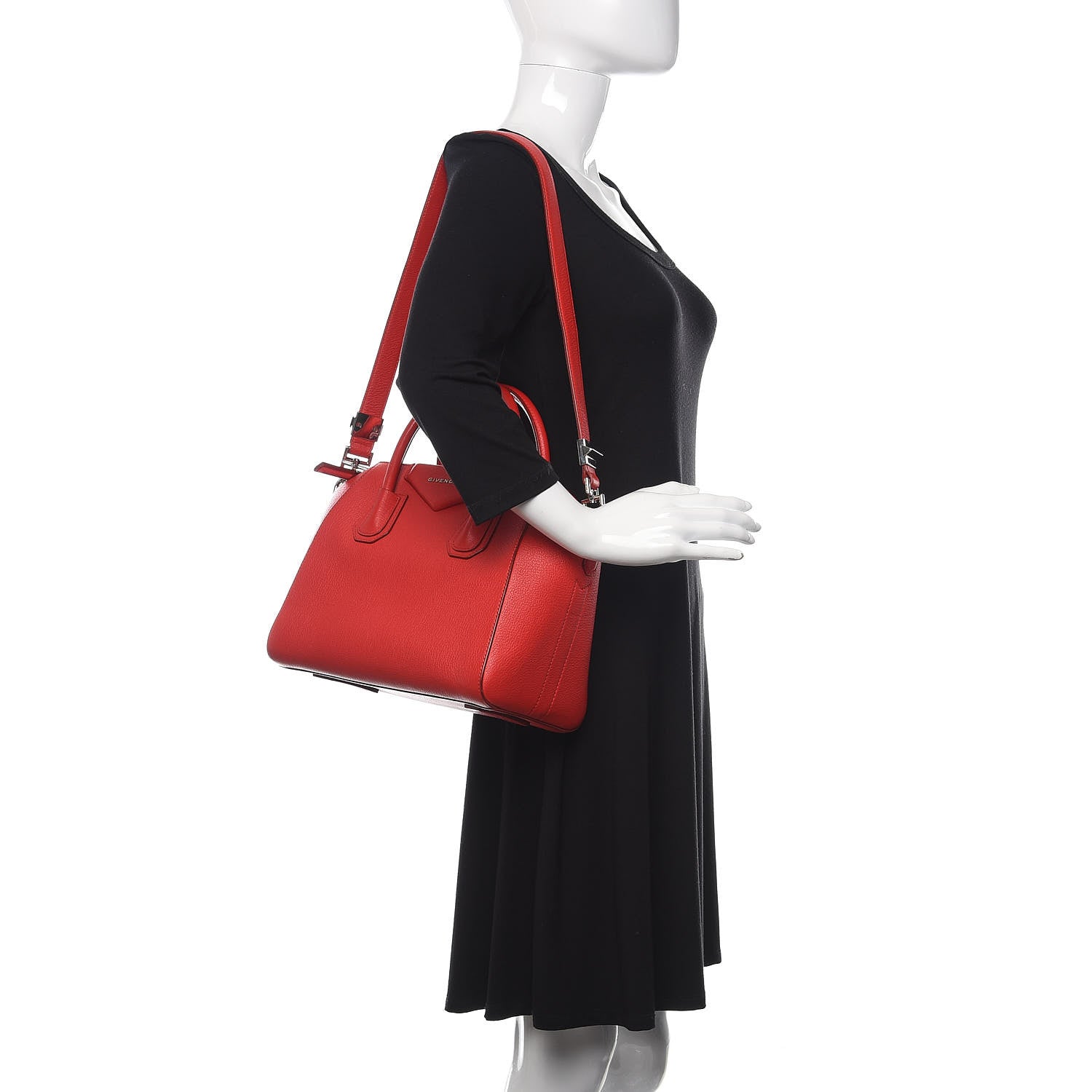Givenchy Sugar Goatskin Small Antigona Red 2 of 13