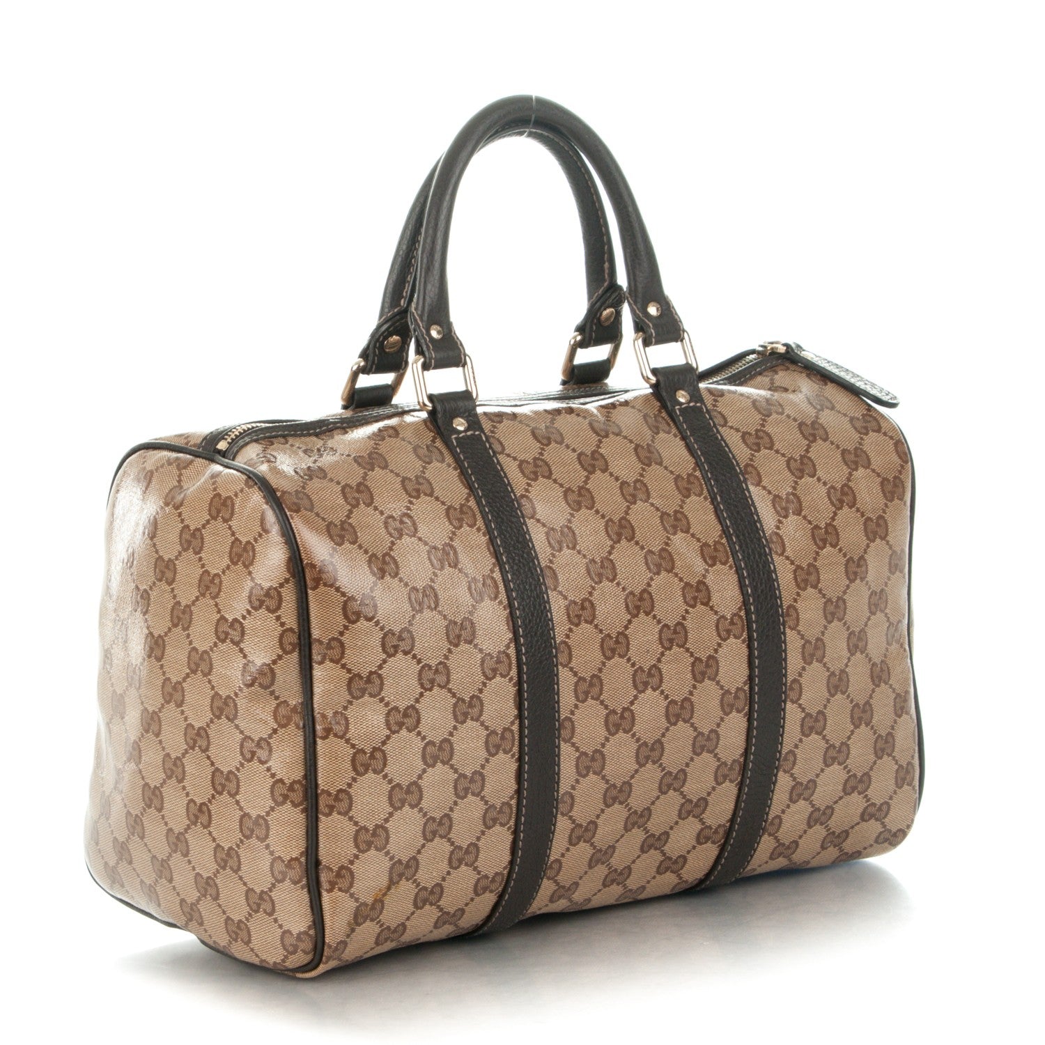 Gucci Crystal Monogram Medium Joy Boston Dark Brown 3 of 7
