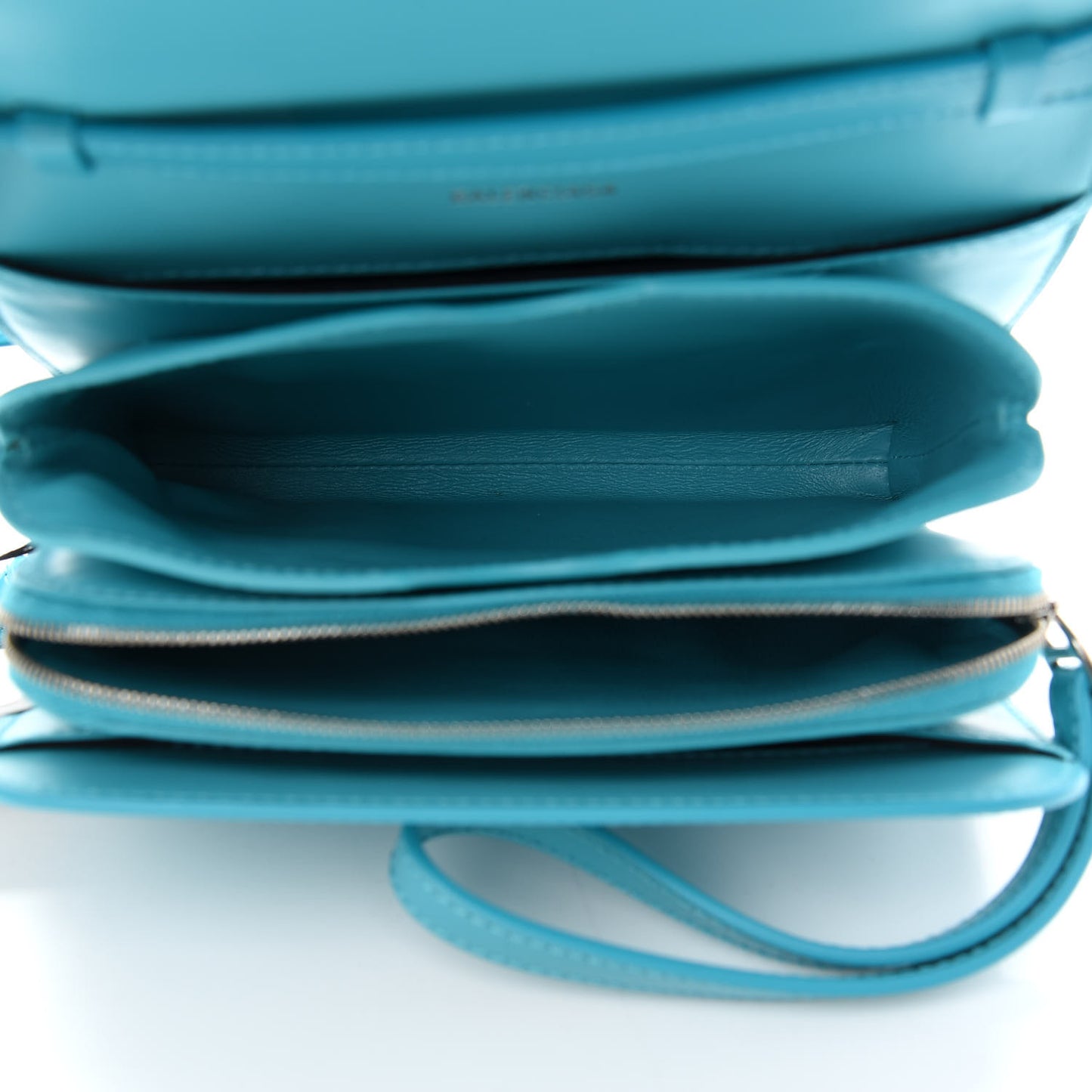 Shiny Box Calfskin Small B Bag Turquoise