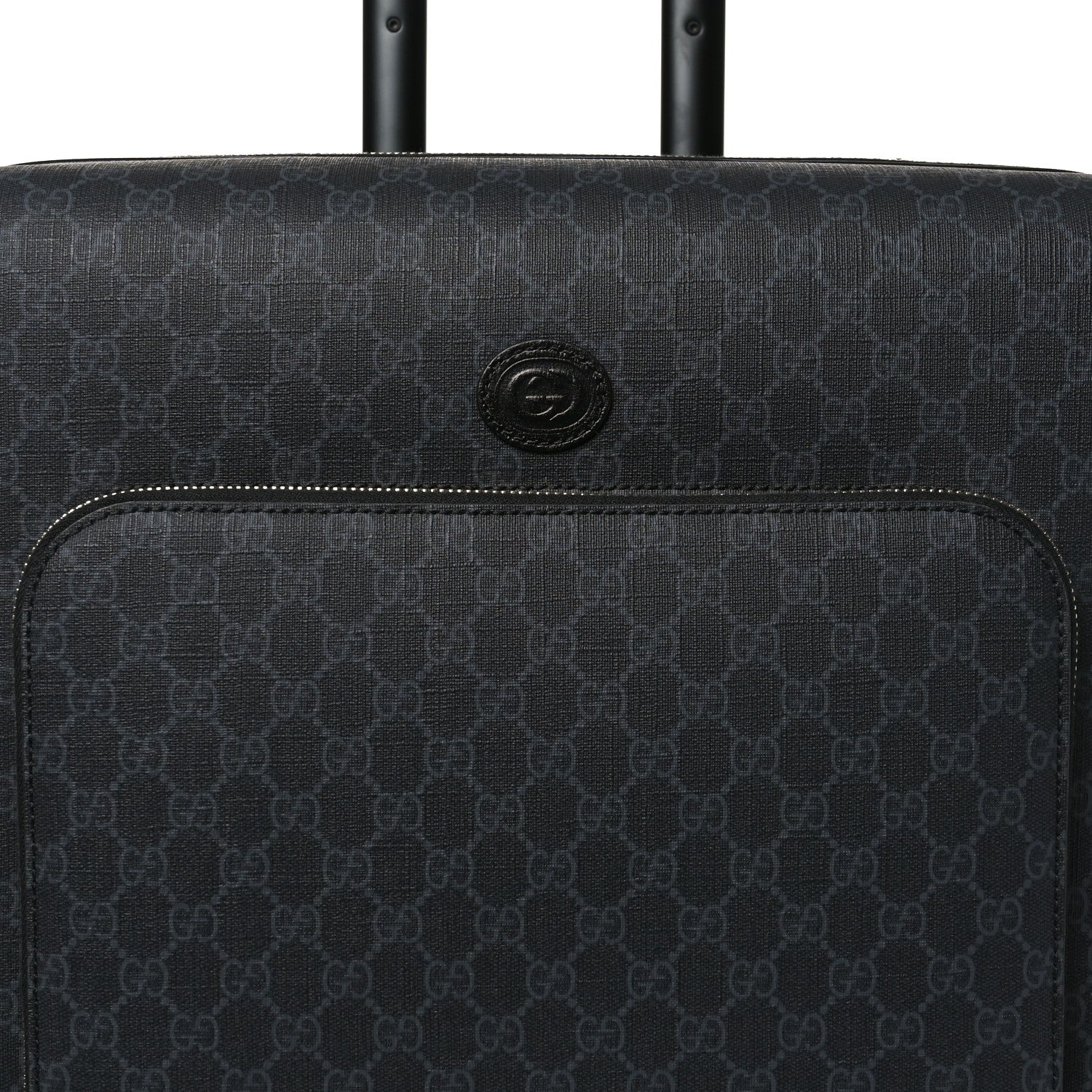 Gucci GG Supreme Monogram Azalea Calfskin Retro Interlocking G Small Savoy Cabin Trolley Black 7 of 9