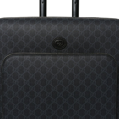 Gucci GG Supreme Monogram Azalea Calfskin Retro Interlocking G Small Savoy Cabin Trolley Black 7 of 9