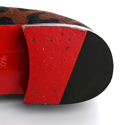 Christian Louboutin Calf Hair Leopard Print Marmada Flat Chelsea Boot 37.5 Brown 11 of 12