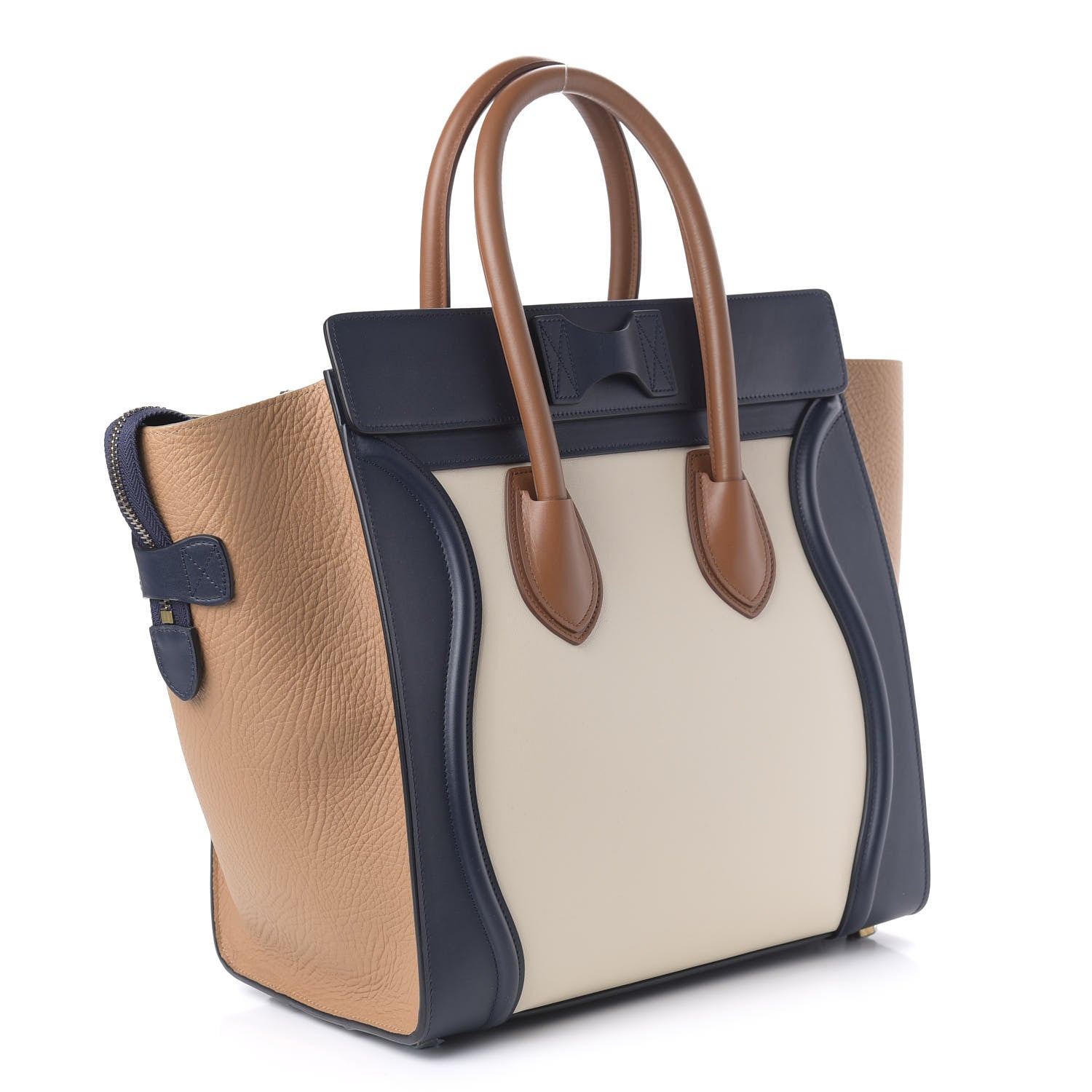 Celine Smooth Calfskin Mini Tri-Color Luggage Brown 3 of 9