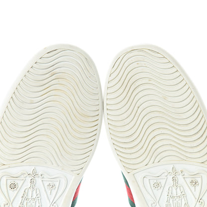 Gucci Calfskin Crocodile Web Womens Ace Sneakers 39 White Green 10 of 18