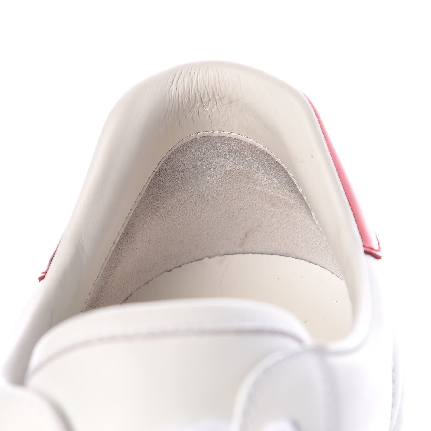 Gucci Calfskin Stripe Mens New Ace Sneakers 8 White Ecru Red Flame 12 of 22