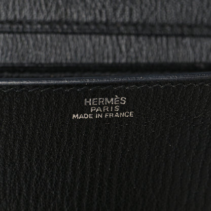 Hermes Chevre Mysore Medor 23 Clutch Black 6 of 7