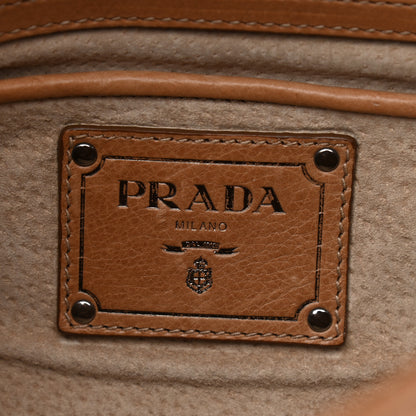 Prada Vitello Phenix Flap Chain Bag Brown 6 of 17