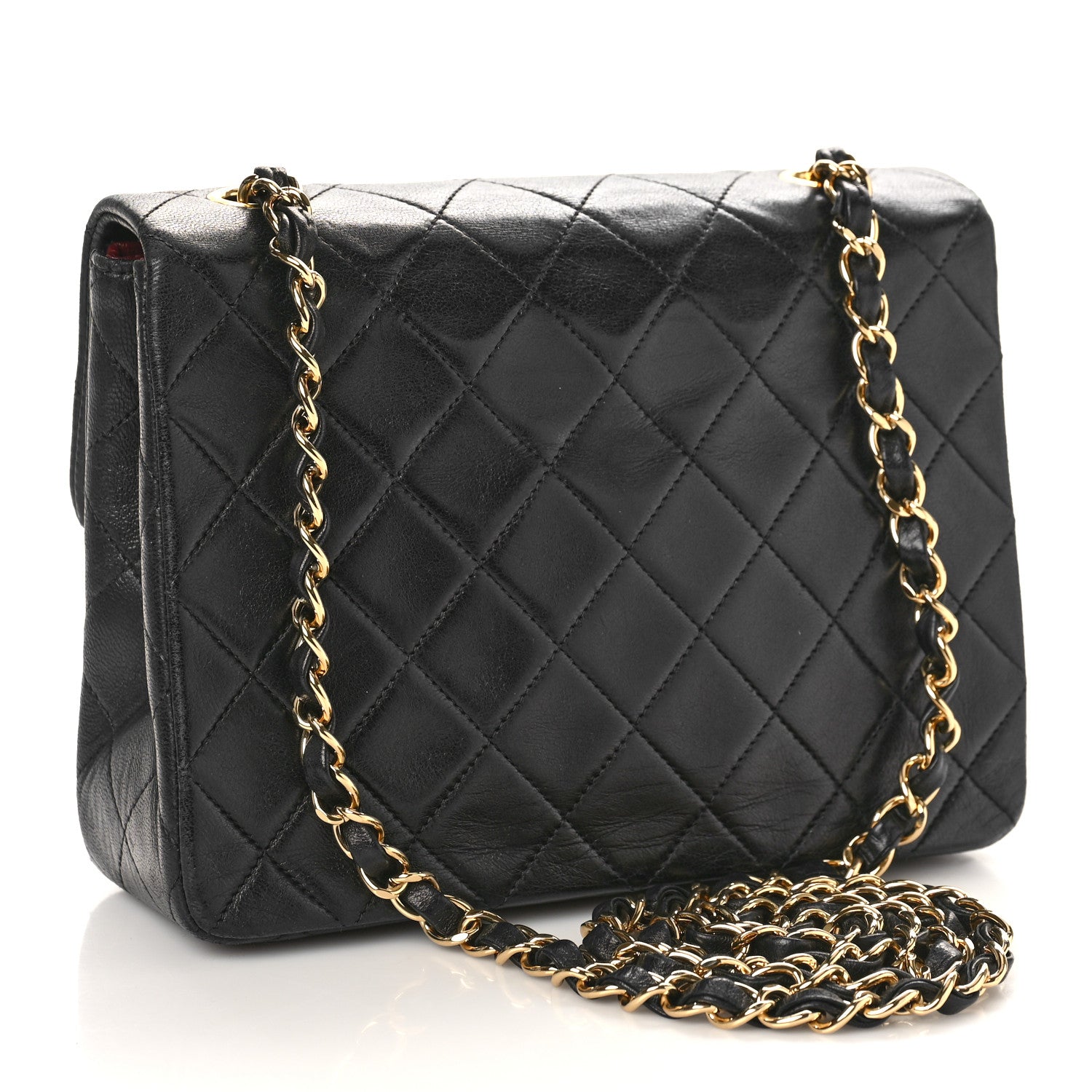 Chanel Lambskin Quilted Mini Square Flap Bag Black 3 of 10