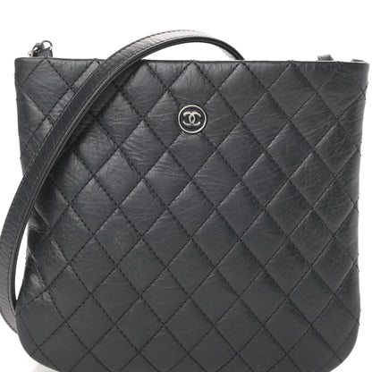 Chanel Aged Calfskin Quilted Crossbody Bag Black 8 of 10