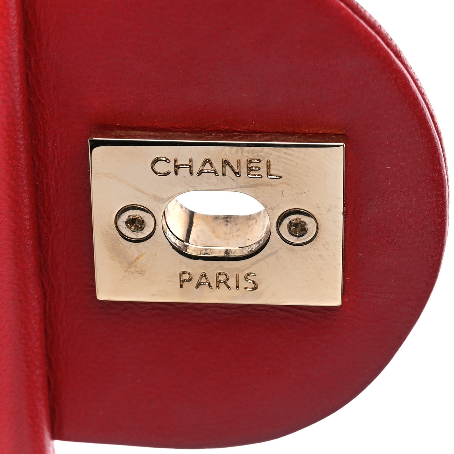 Lambskin Quilted Small Easy Carry Flap Red