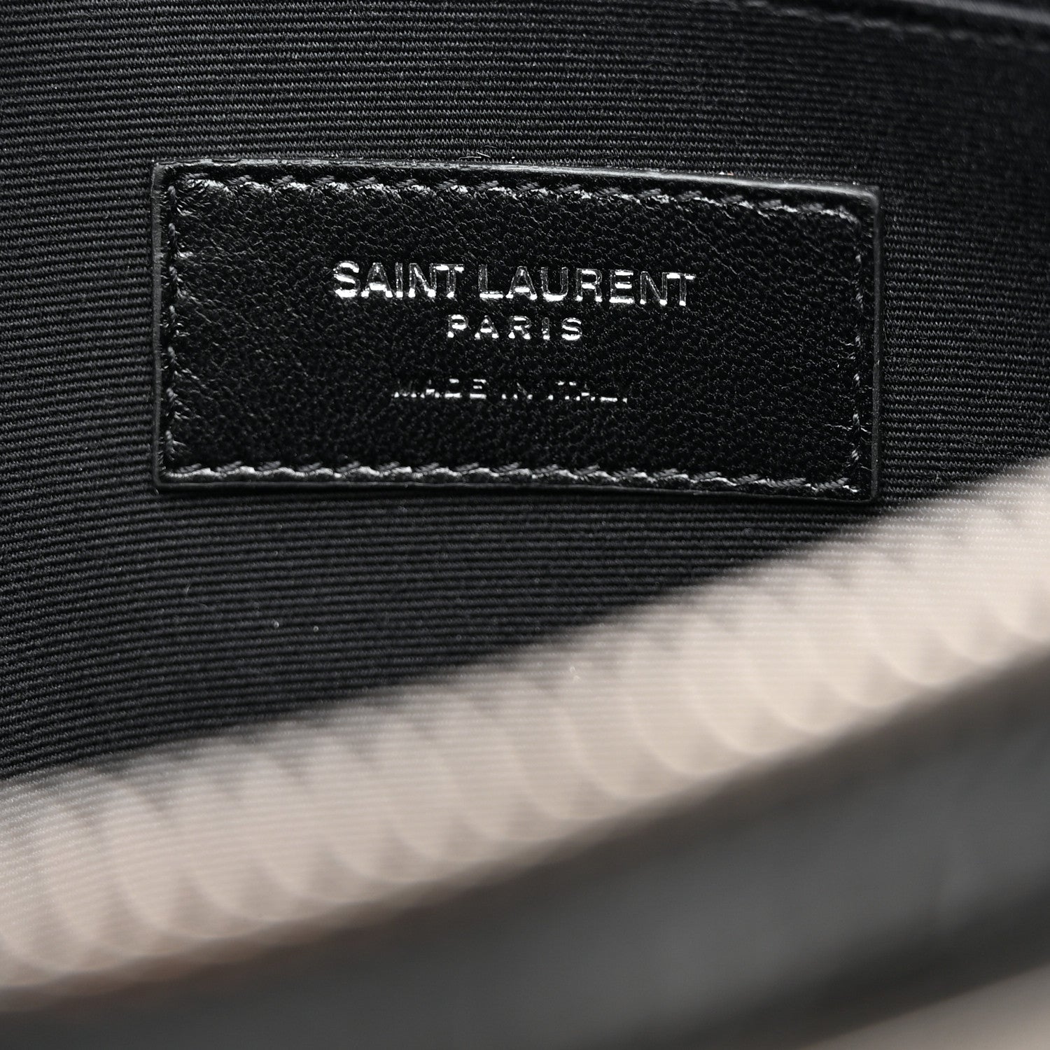 Saint Laurent Calfskin Crocodile Embossed Document Holder Black 6 of 9