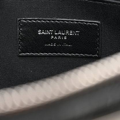 Saint Laurent Calfskin Crocodile Embossed Document Holder Black 6 of 9
