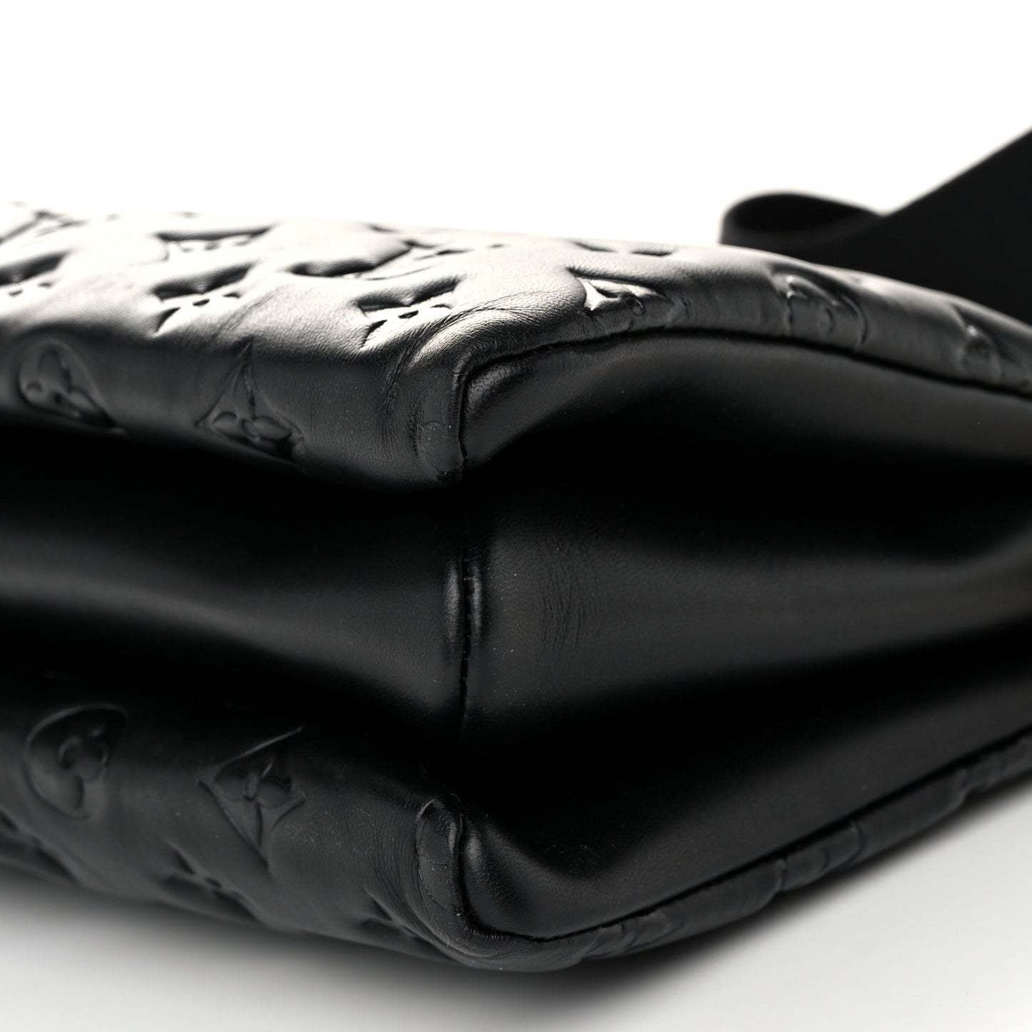 Lambskin Embossed Monogram Coussin PM Black