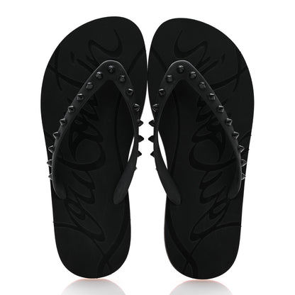 Christian Louboutin Rubber Spike Loubi Donna Flip Flop 38 Black 2 of 8
