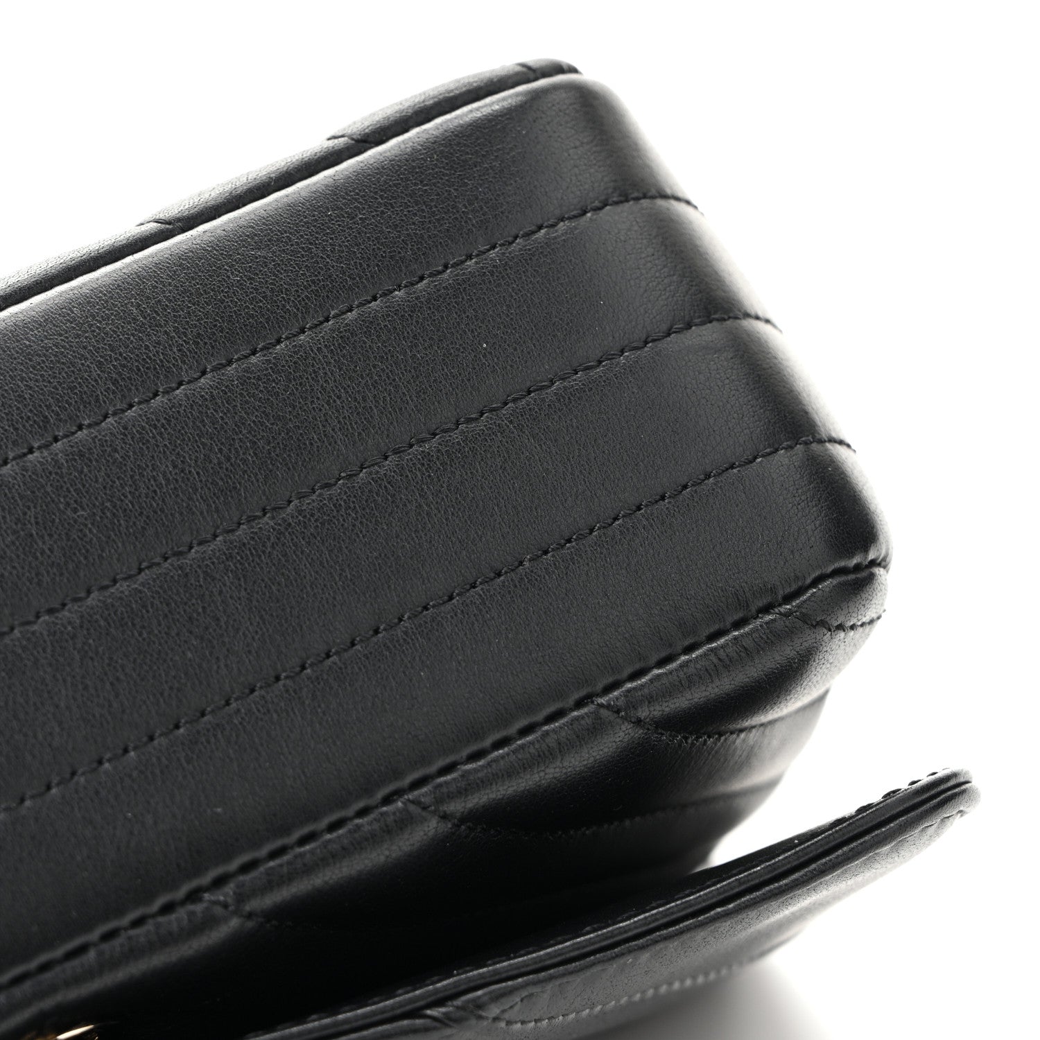 Chanel Calfskin Chevron Quilted Mini Statement Flap Black 12 of 13