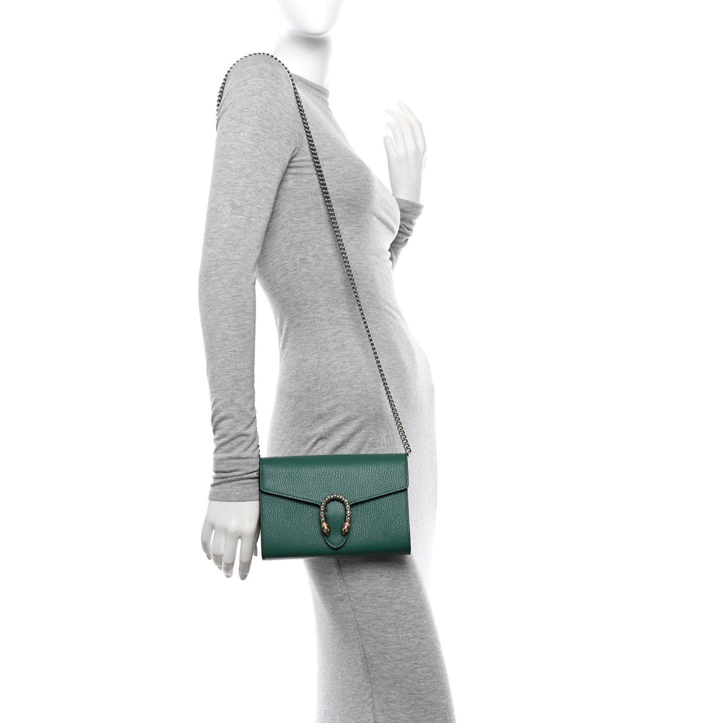 Calfskin Mini Dionysus Chain Wallet Emerald