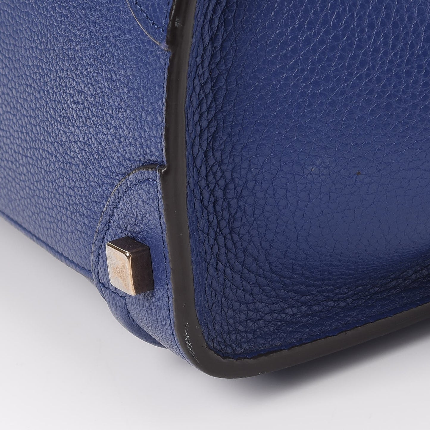 Drummed Calfskin Micro Luggage Indigo