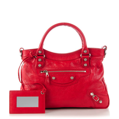 Balenciaga Agneau Giant 12 Silver Hardware Town Rouge Coquelicot 1 of 7