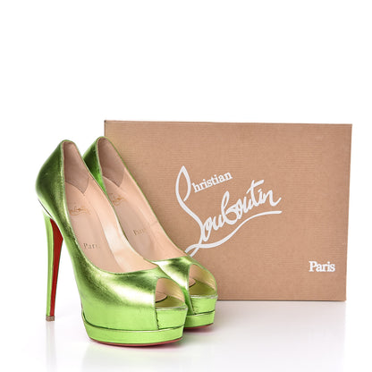 Christian Louboutin Metallizzato Palais Royal 140 Pumps 37 Dark Green 13 of 13