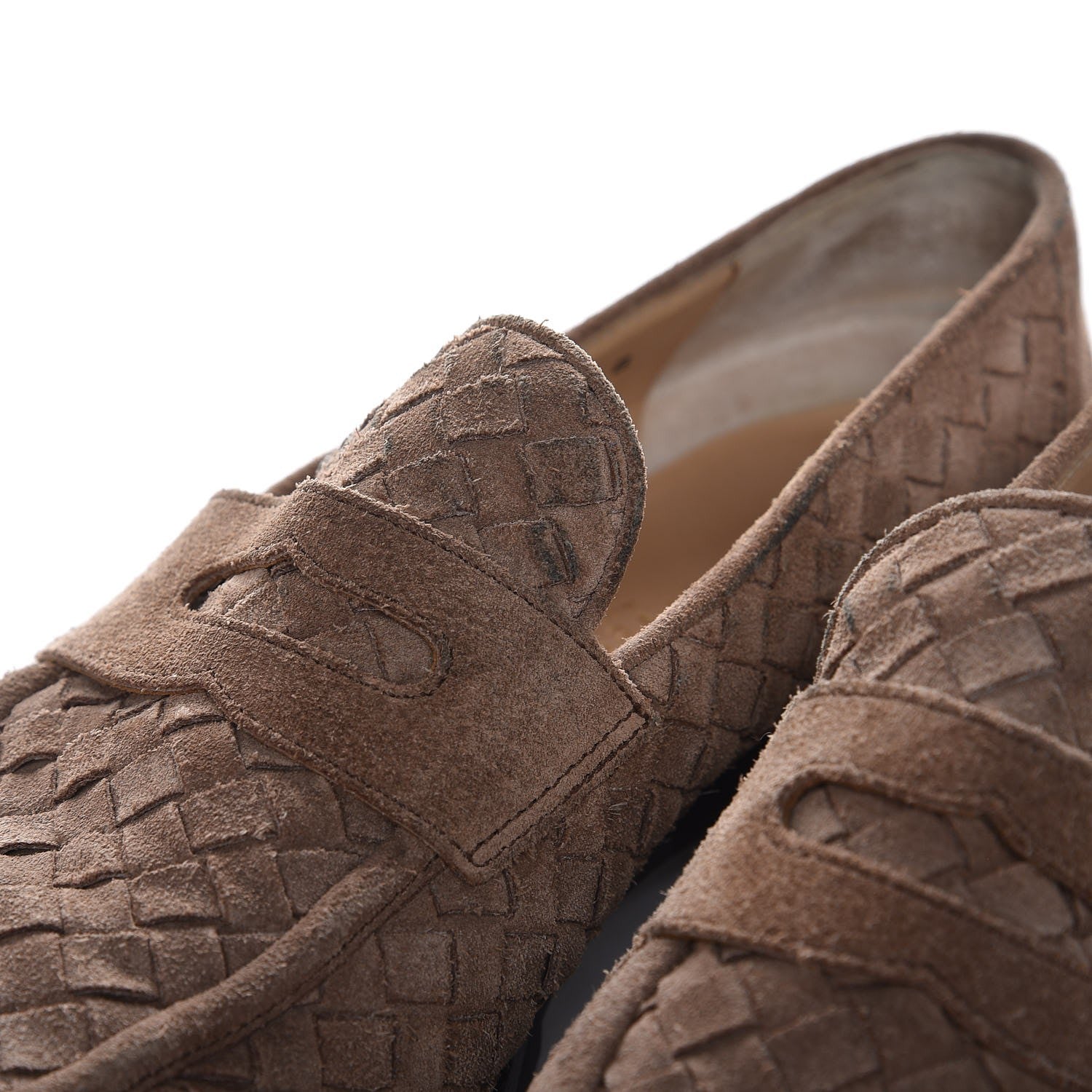 Bottega Veneta BOTTEGA Suede Intrecciato Penny Loafers 8.5 15 of 15
