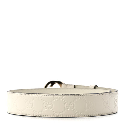 Gucci Guccissima Interlocking G 37mm Belt 85 34 Mystic White 2 of 5