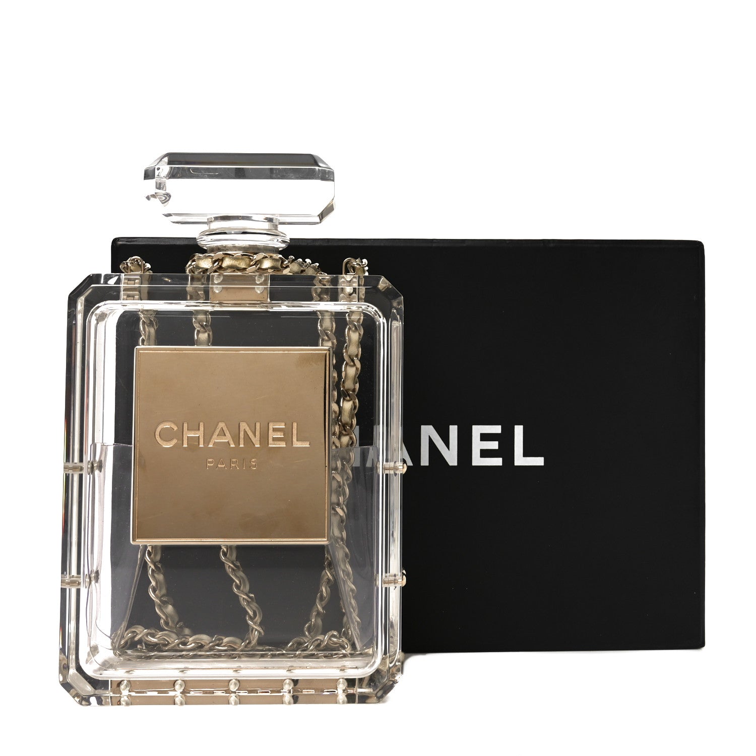 Chanel Transluscent Plexiglass Perfume Bottle Clutch 9 of 9