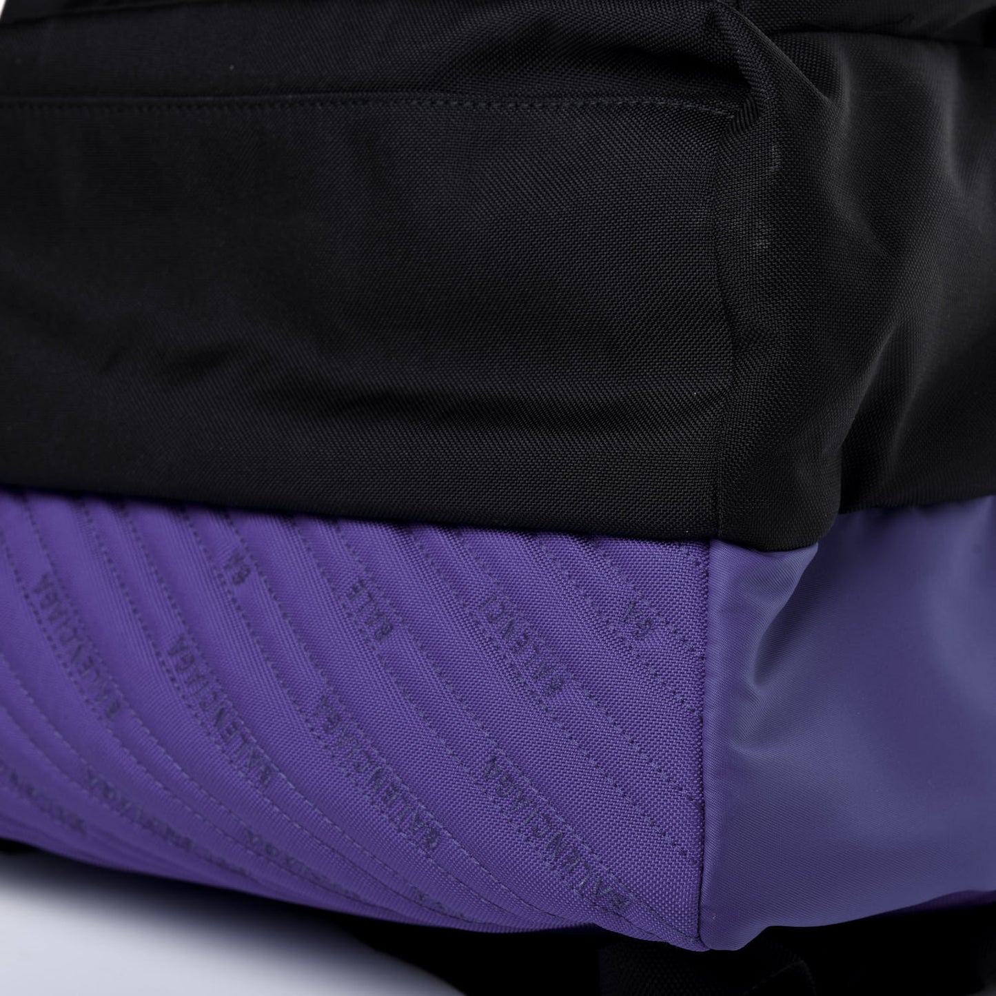 Nylon Double Pack Backpack Purple Black