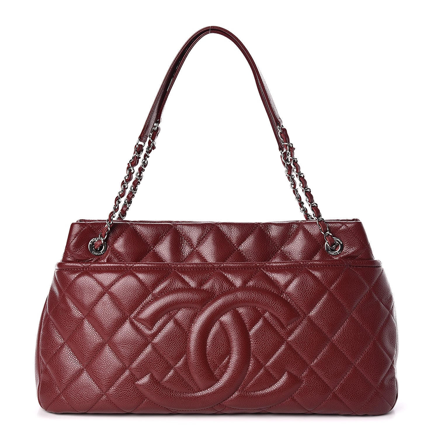 Chanel Caviar Quilted Shopping Tote Burgundy 1 of 11