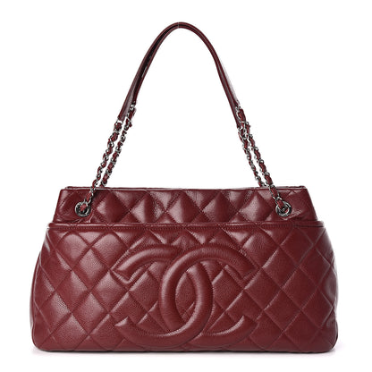 Chanel Caviar Quilted Shopping Tote Burgundy 1 of 11