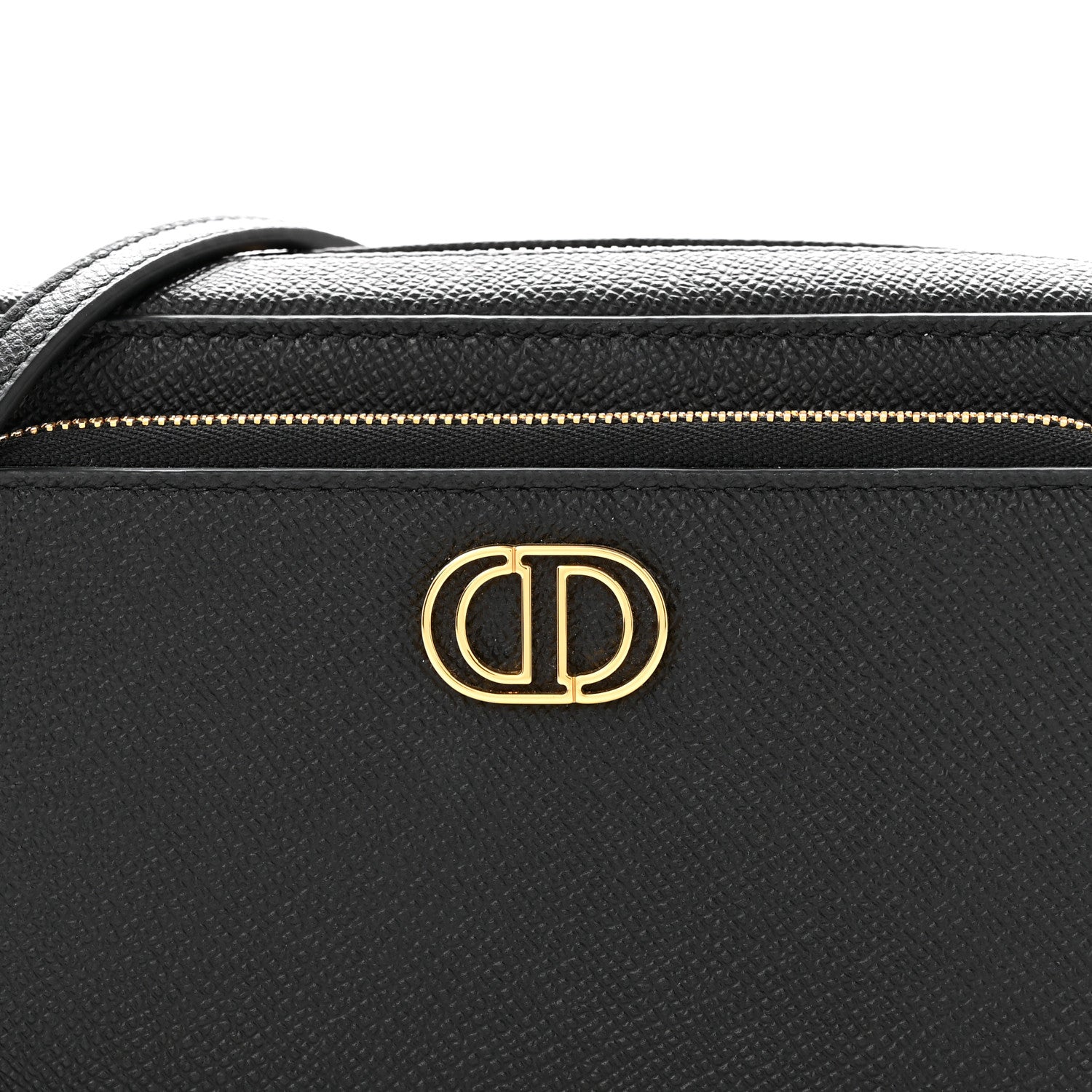 Christian Dior Grained Calfskin Caro Double Pouch Black 8 of 10