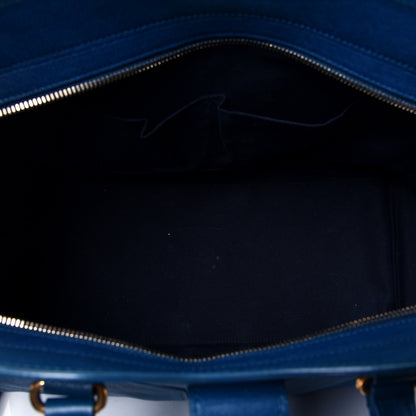 Saint Laurent Calfskin Medium Classic Y Cabas Peacock Blue 4 of 4
