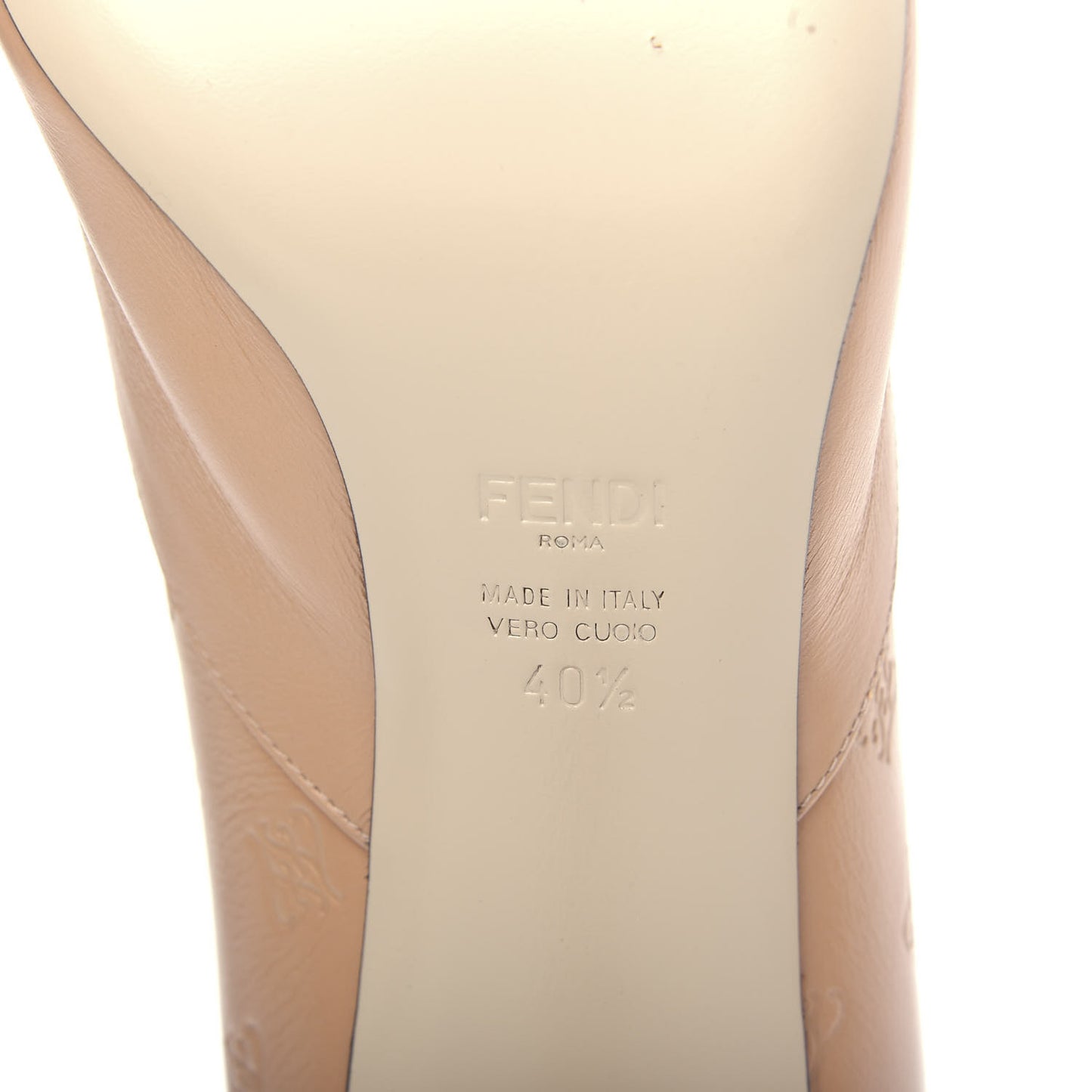 Vitello Karligraphy Embossed FFreedom Ankle Boots 40.5 Pink Burb
