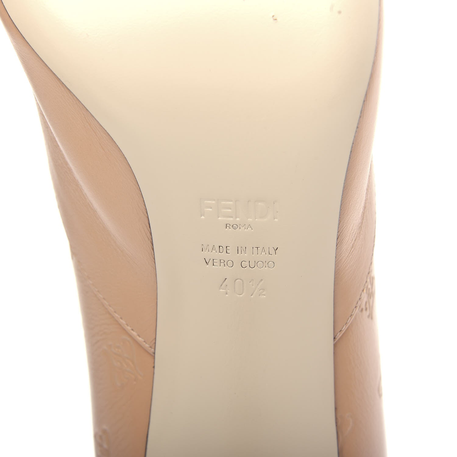 Fendi Vitello Karligraphy Embossed FFreedom Ankle Boots 40.5 Pink Burb 9 of 11
