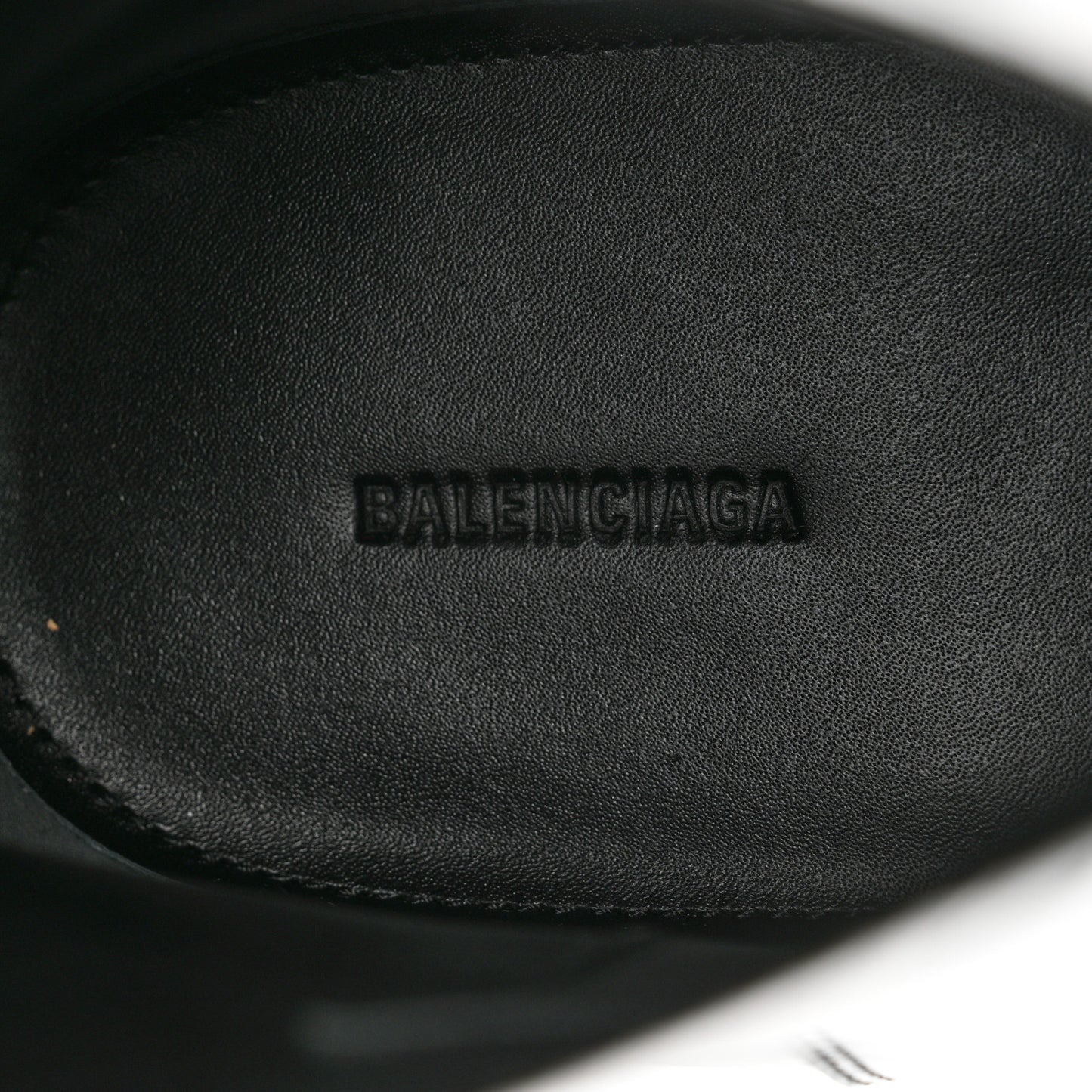 Polished Calfskin Rim Boots 40 Black