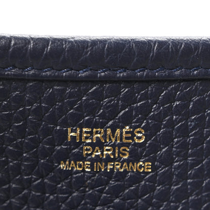 Hermes Taurillon Clemence Evelyne III PM Bleu Nuit 5 of 10